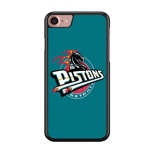 NBA Detroit Pistons Basketball 001 iPhone SE 2020 Case-Rubber / Black (2D Case)-Xtracase