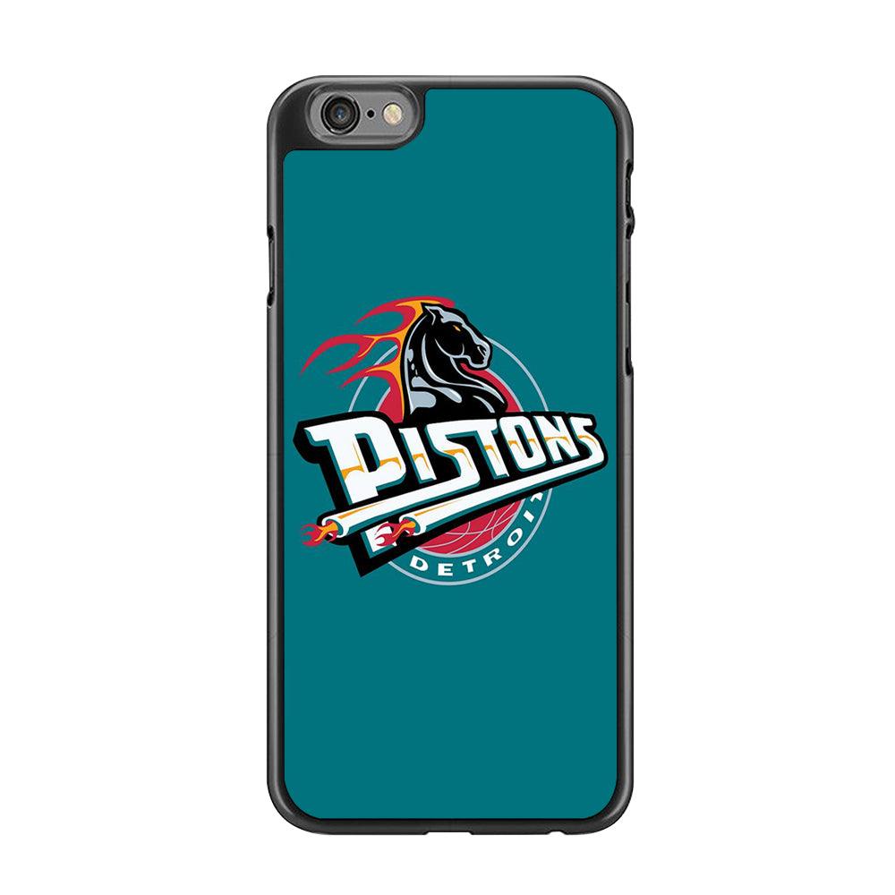 NBA Detroit Pistons Basketball 001 iPhone 6 | 6s Case-Rubber / Black (2D Case)-Xtracase