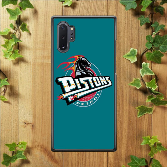 NBA Detroit Pistons Basketball 001 Samsung Galaxy Note 10 Plus Case-Rubber / White (2D Case)-Xtracase