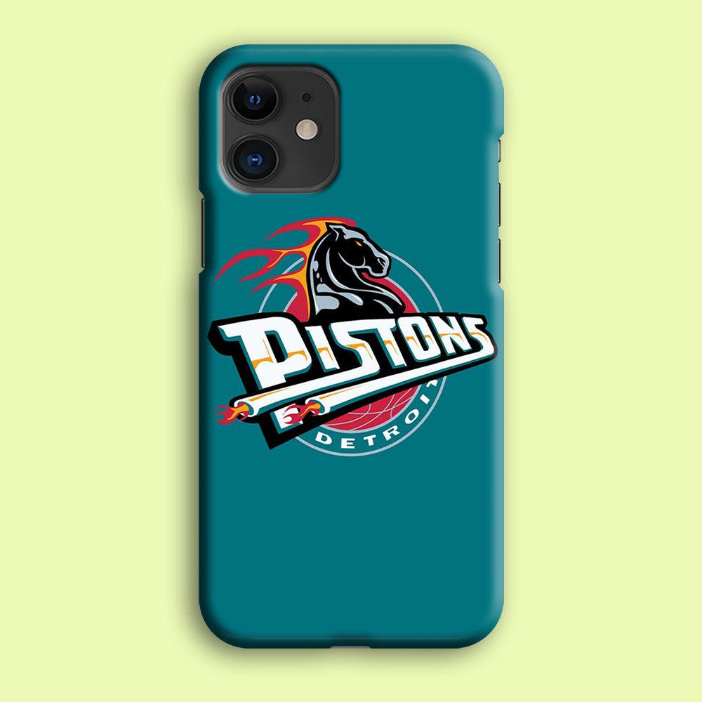 NBA Detroit Pistons Basketball 001 iPhone 12 Mini Case-Plastic / Full Wrap (3D Case)-Xtracase