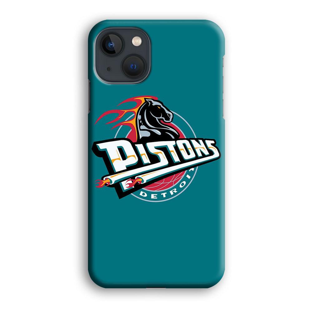 NBA Detroit Pistons Basketball 001 iPhone 13 Case-Plastic / Full Wrap (3D Case)-Xtracase