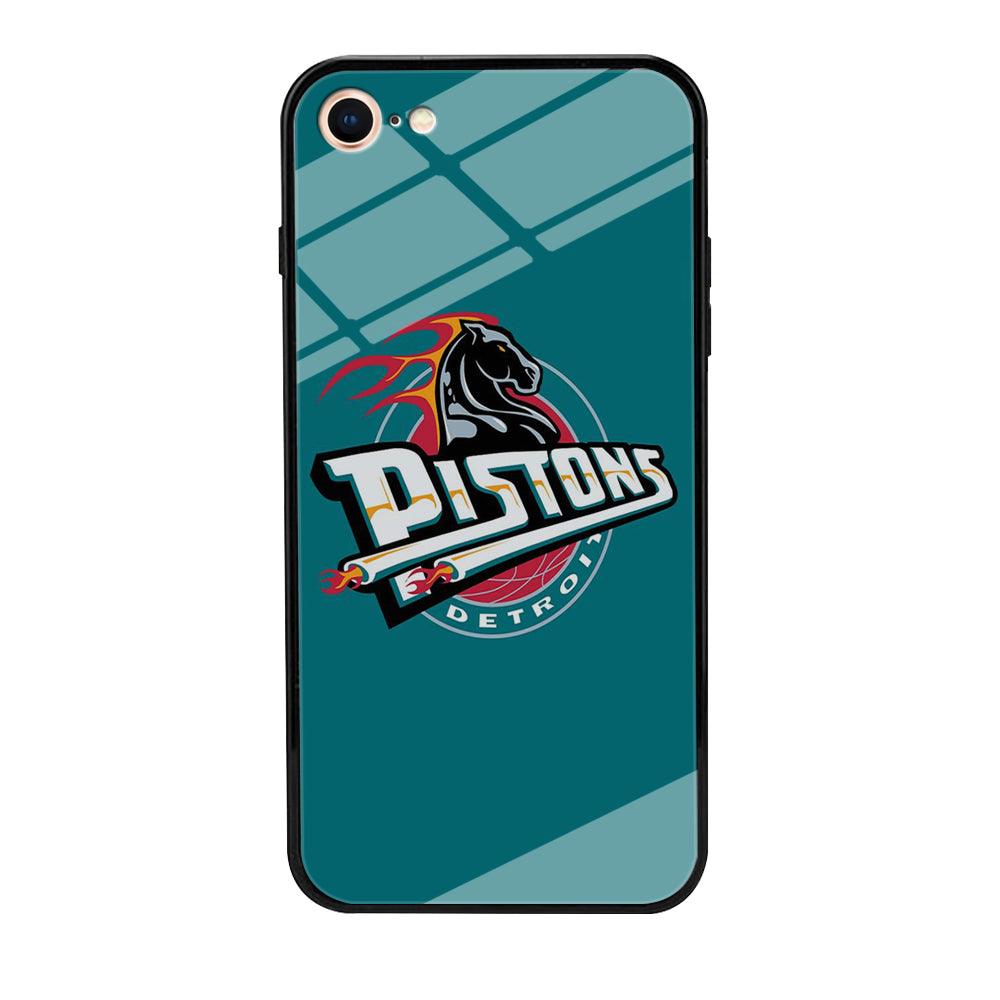 NBA Detroit Pistons Basketball 001 iPhone 8 Case-Tempered Glass Case-Xtracase