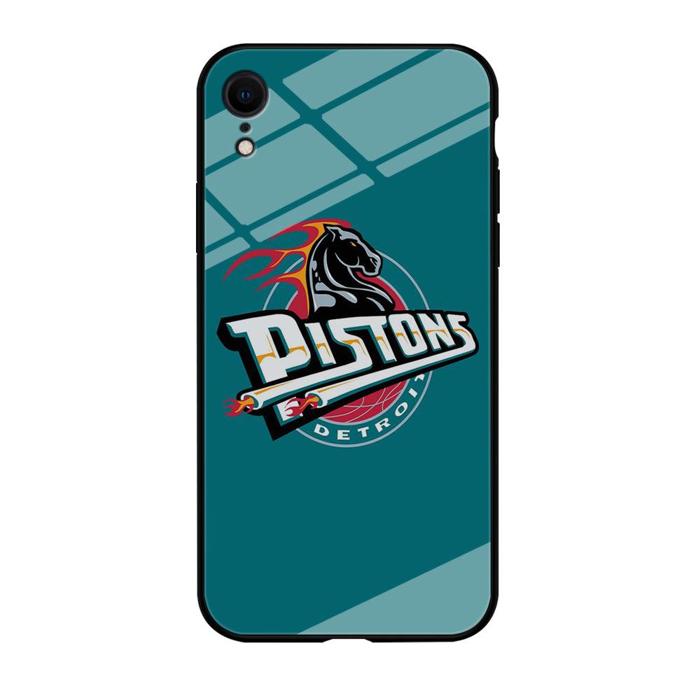 NBA Detroit Pistons Basketball 001 iPhone XR Case-Tempered Glass Case-Xtracase