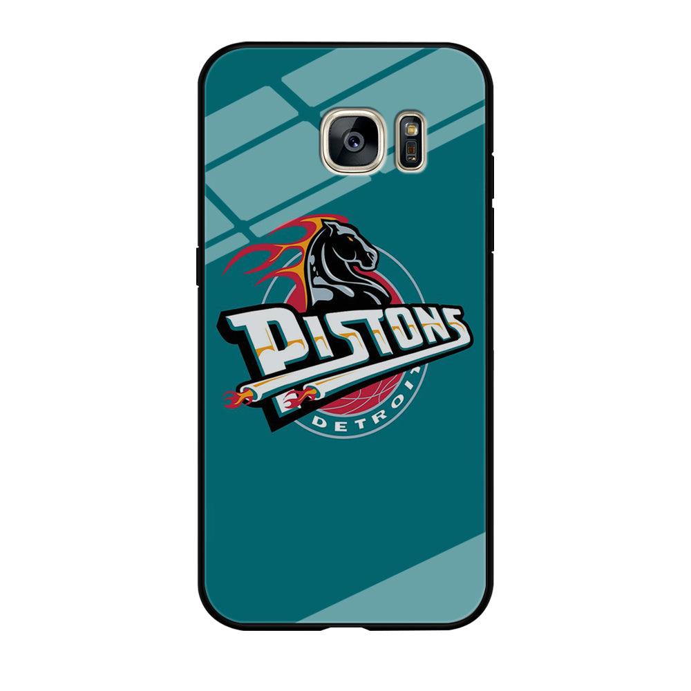 NBA Detroit Pistons Basketball 001 Samsung Galaxy S7 Edge Case-Tempered Glass Case-Xtracase