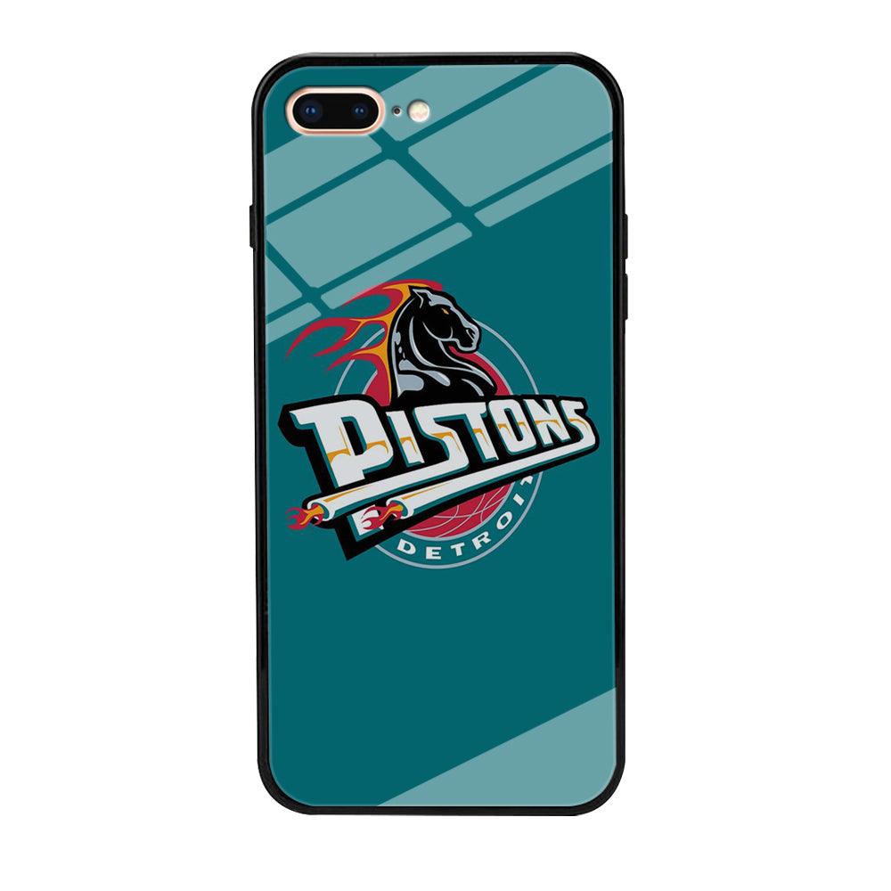 NBA Detroit Pistons Basketball 001 iPhone 8 Plus Case-Tempered Glass Case-Xtracase