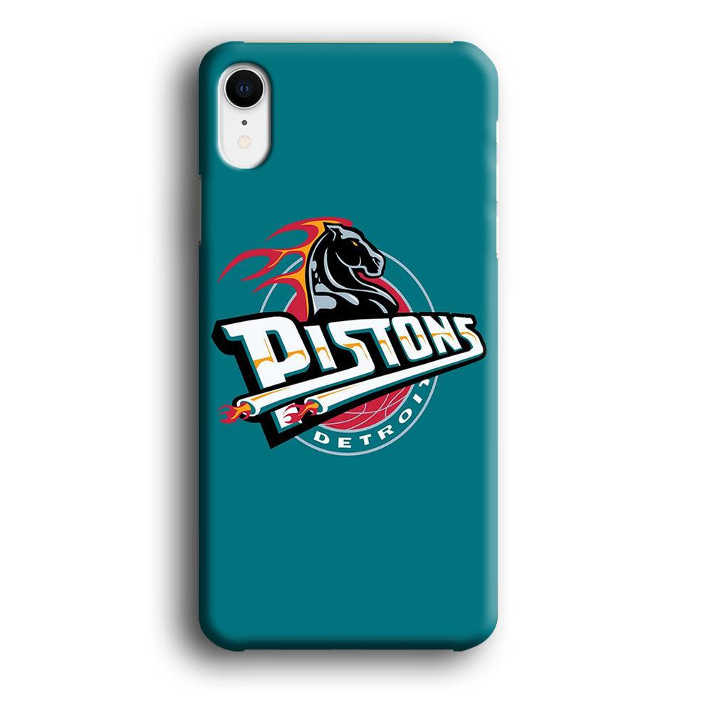 NBA Detroit Pistons Basketball 001 iPhone XR Case-Plastic / Full Wrap (3D Case)-Xtracase