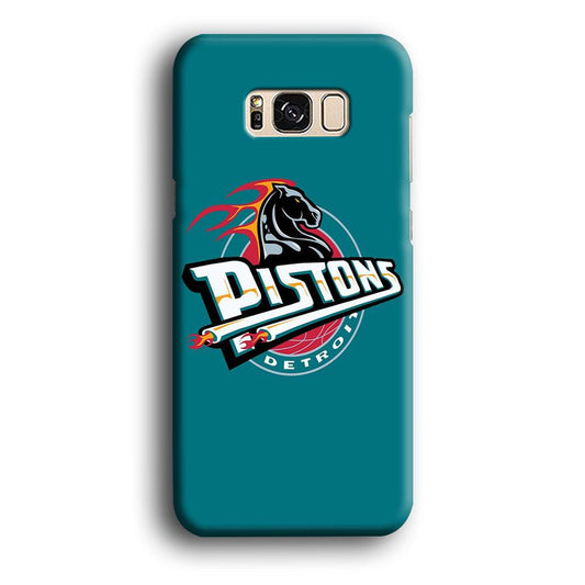 NBA Detroit Pistons Basketball 001 Samsung Galaxy S8 Case-Plastic / Full Wrap (3D Case)-Xtracase