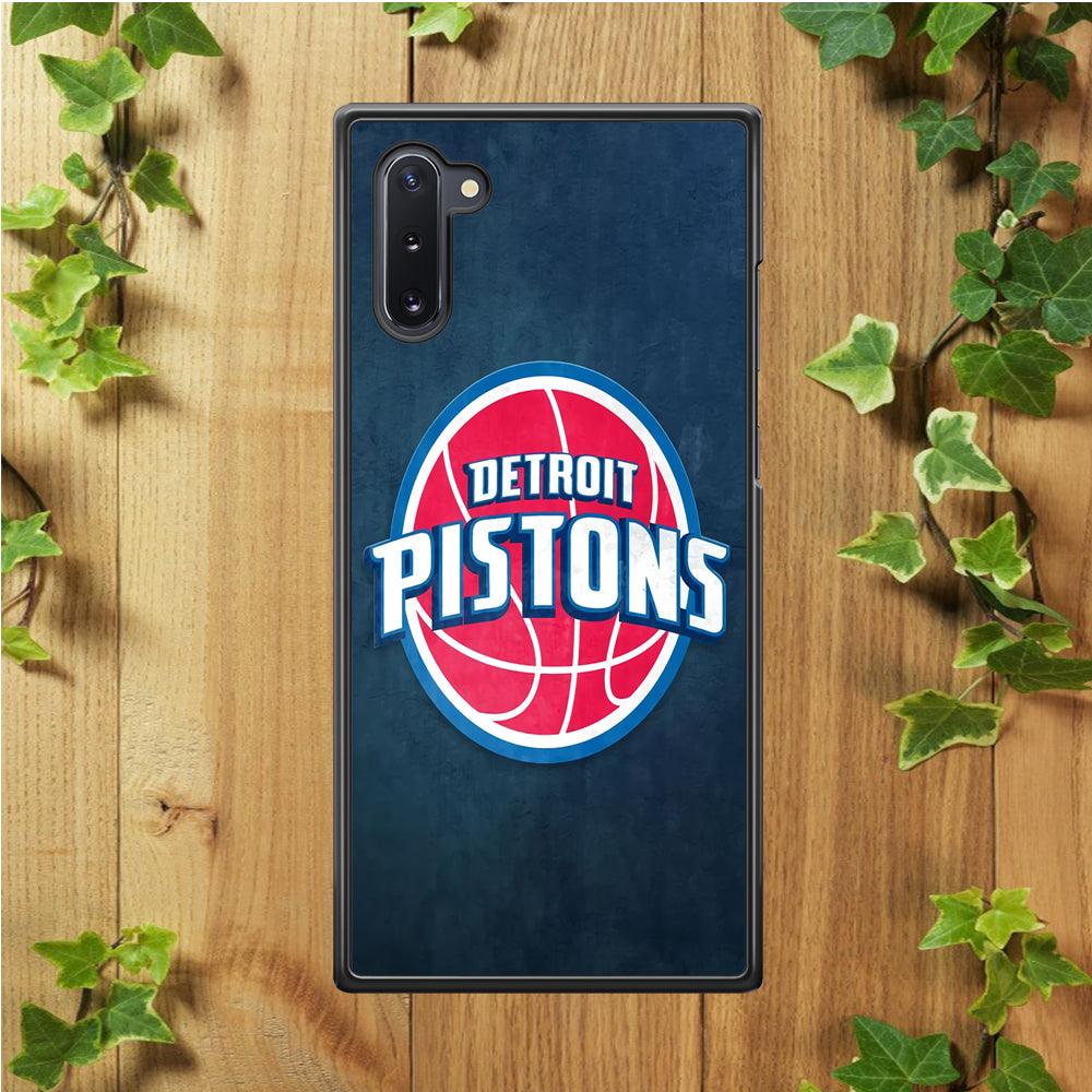 NBA Detroit Pistons Basketball 002 Samsung Galaxy Note 10 Case-Rubber / White (2D Case)-Xtracase