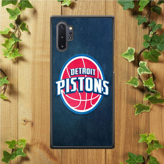 NBA Detroit Pistons Basketball 002 Samsung Galaxy Note 10 Plus Case-Rubber / White (2D Case)-Xtracase