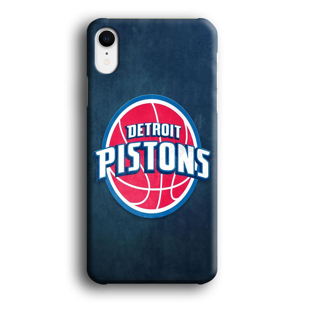 NBA Detroit Pistons Basketball 002 iPhone XR Case-Plastic / Full Wrap (3D Case)-Xtracase