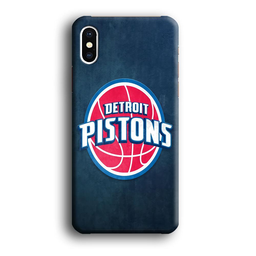 NBA Detroit Pistons Basketball 002 iPhone Xs Max Case-Plastic / Full Wrap (3D Case)-Xtracase