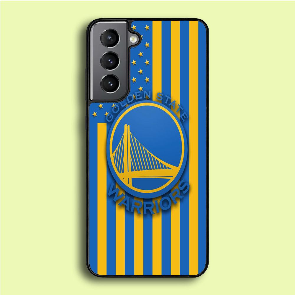 NBA Golden State Warriors Basketball 001 Samsung Galaxy S21 Plus Case-Rubber / White (2D Case)-Xtracase