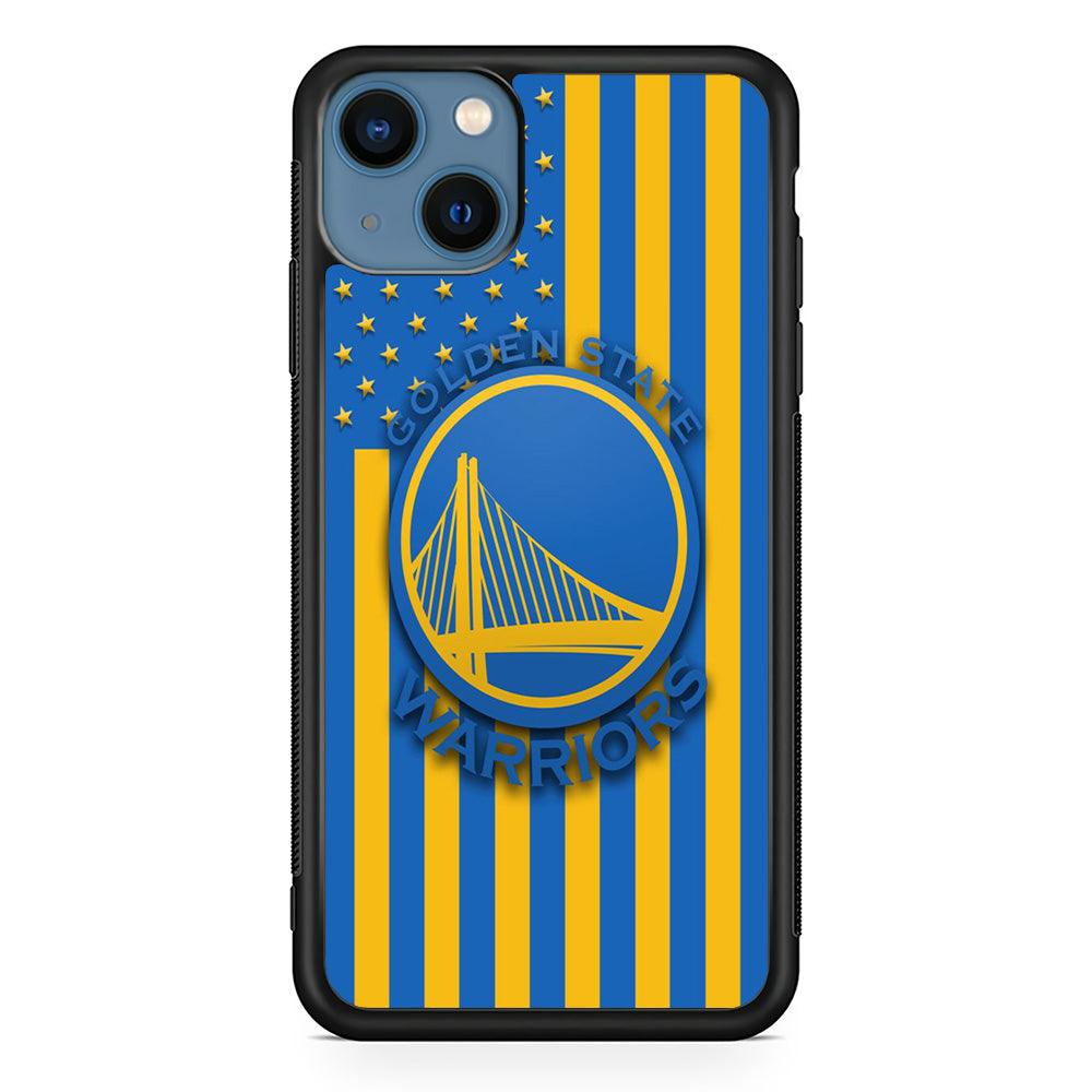 NBA Golden State Warriors Basketball 001 iPhone 13 Mini Case-Rubber / Black (2D Case)-Xtracase