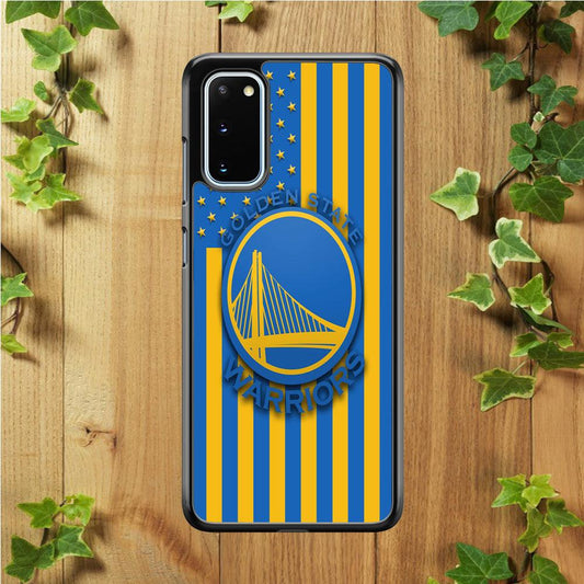 NBA Golden State Warriors Basketball 001 Samsung Galaxy S20 Case-Rubber / Black (2D Case)-Xtracase