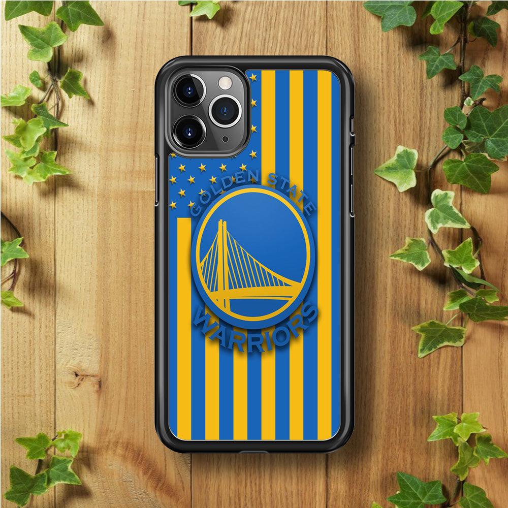NBA Golden State Warriors Basketball 001 iPhone 11 Pro Case-Rubber / Black (2D Case)-Xtracase