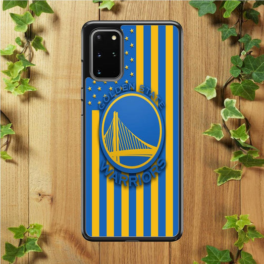 NBA Golden State Warriors Basketball 001 Samsung Galaxy S20 Plus Case-Rubber / White (2D Case)-Xtracase