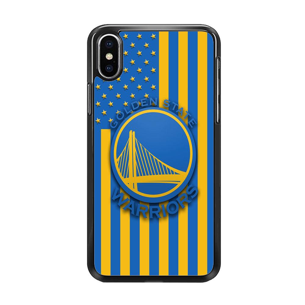 NBA Golden State Warriors Basketball 001 iPhone X Case-Rubber / Black (2D Case)-Xtracase