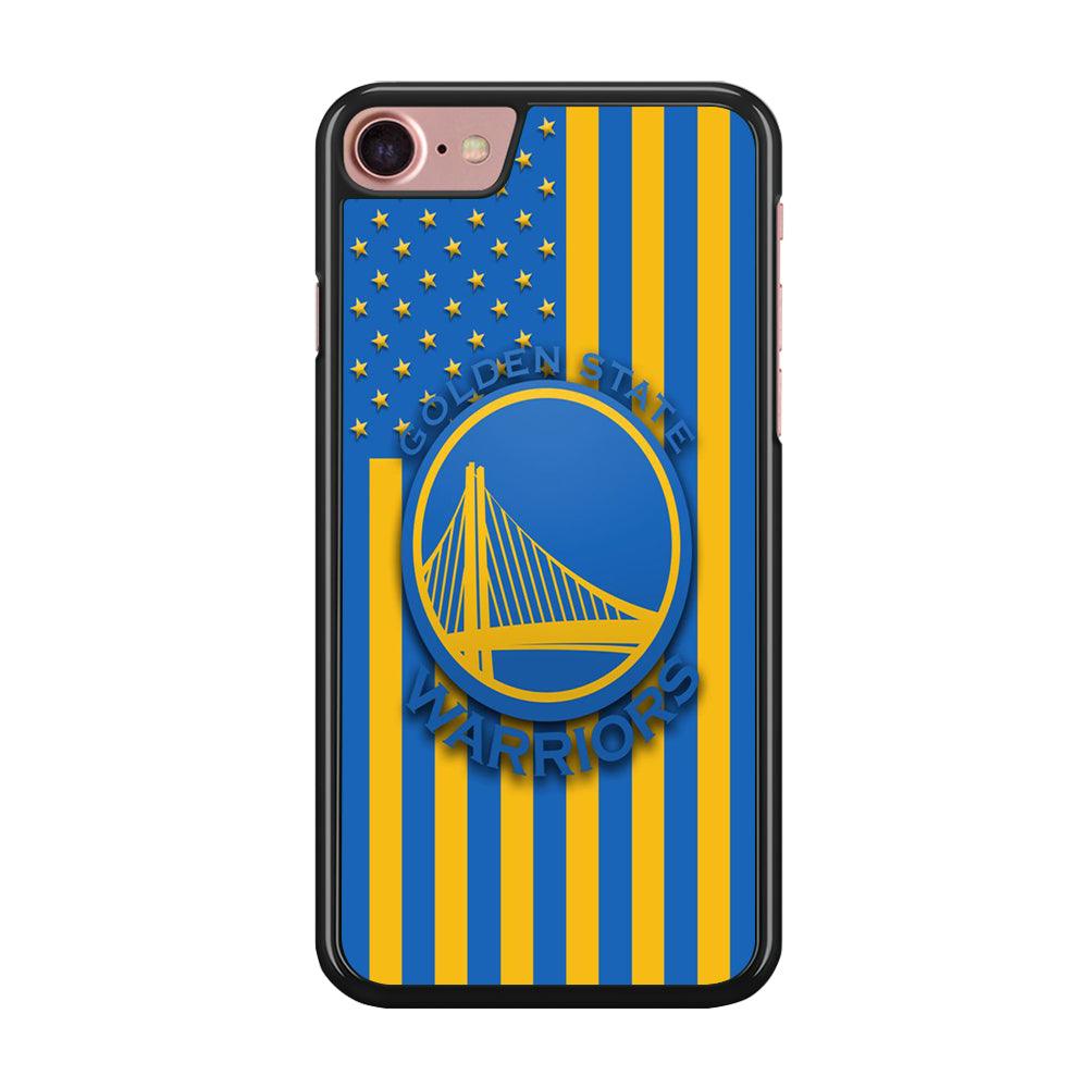 NBA Golden State Warriors Basketball 001 iPhone 8 Case-Rubber / Black (2D Case)-Xtracase