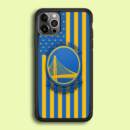 NBA Golden State Warriors Basketball 001 iPhone 12 Pro Case-Rubber / Black (2D Case)-Xtracase