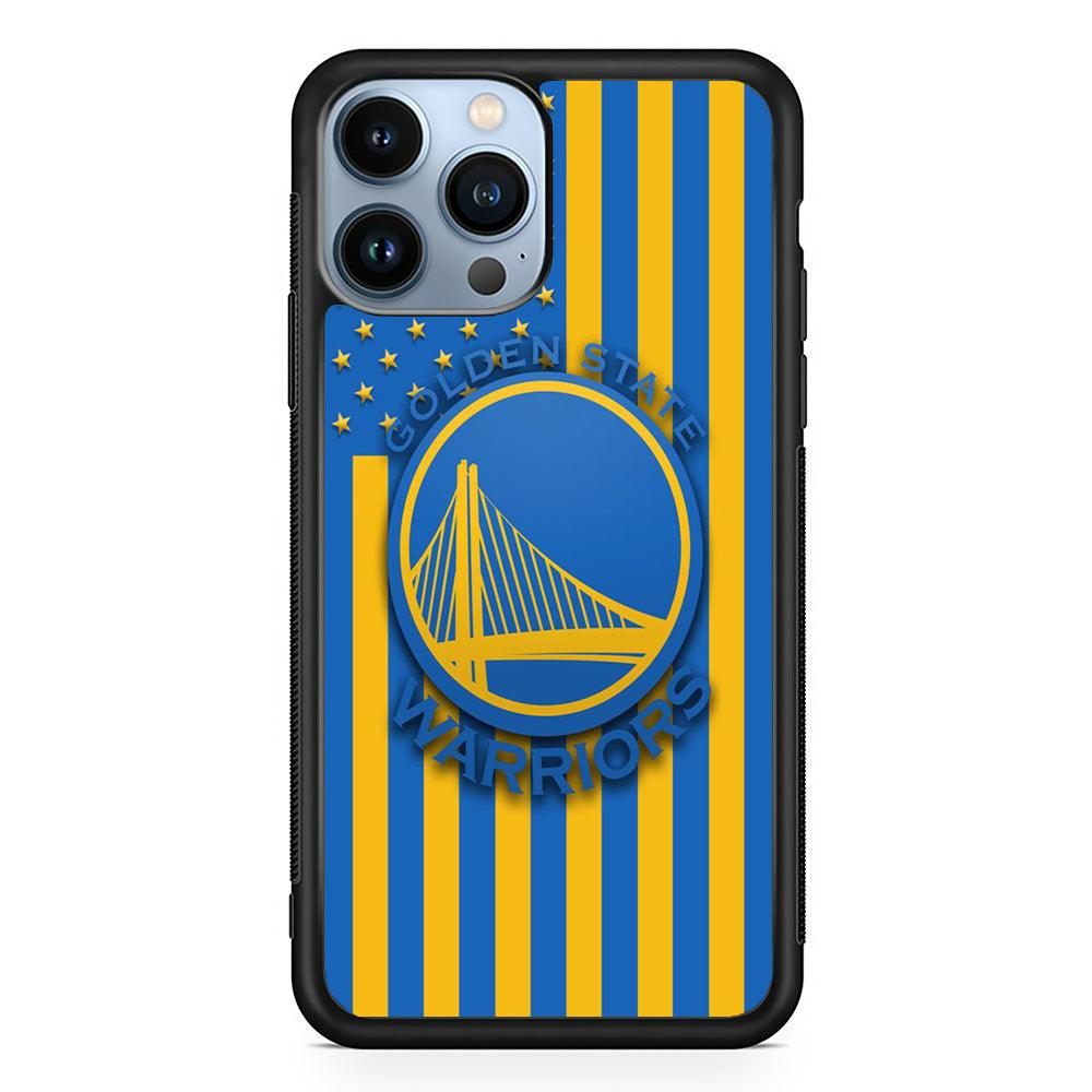 NBA Golden State Warriors Basketball 001 iPhone 13 Pro Case-Rubber / Black (2D Case)-Xtracase