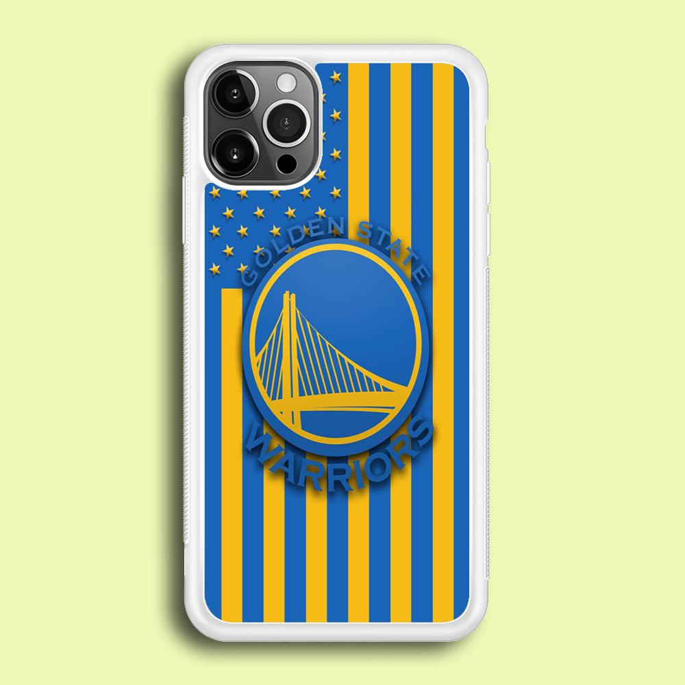 NBA Golden State Warriors Basketball 001 iPhone 12 Pro Case-Rubber / White (2D Case)-Xtracase