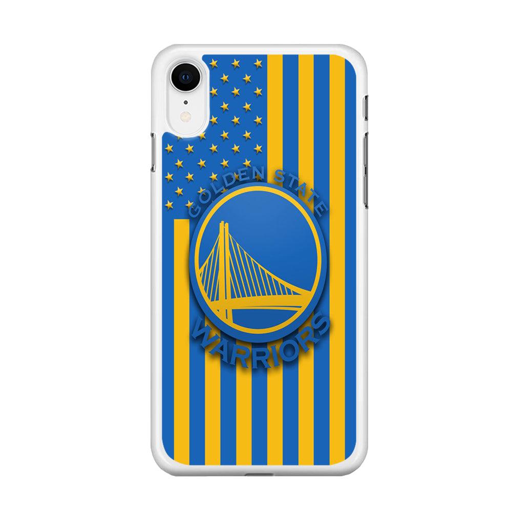 NBA Golden State Warriors Basketball 001 iPhone XR Case-Rubber / White (2D Case)-Xtracase