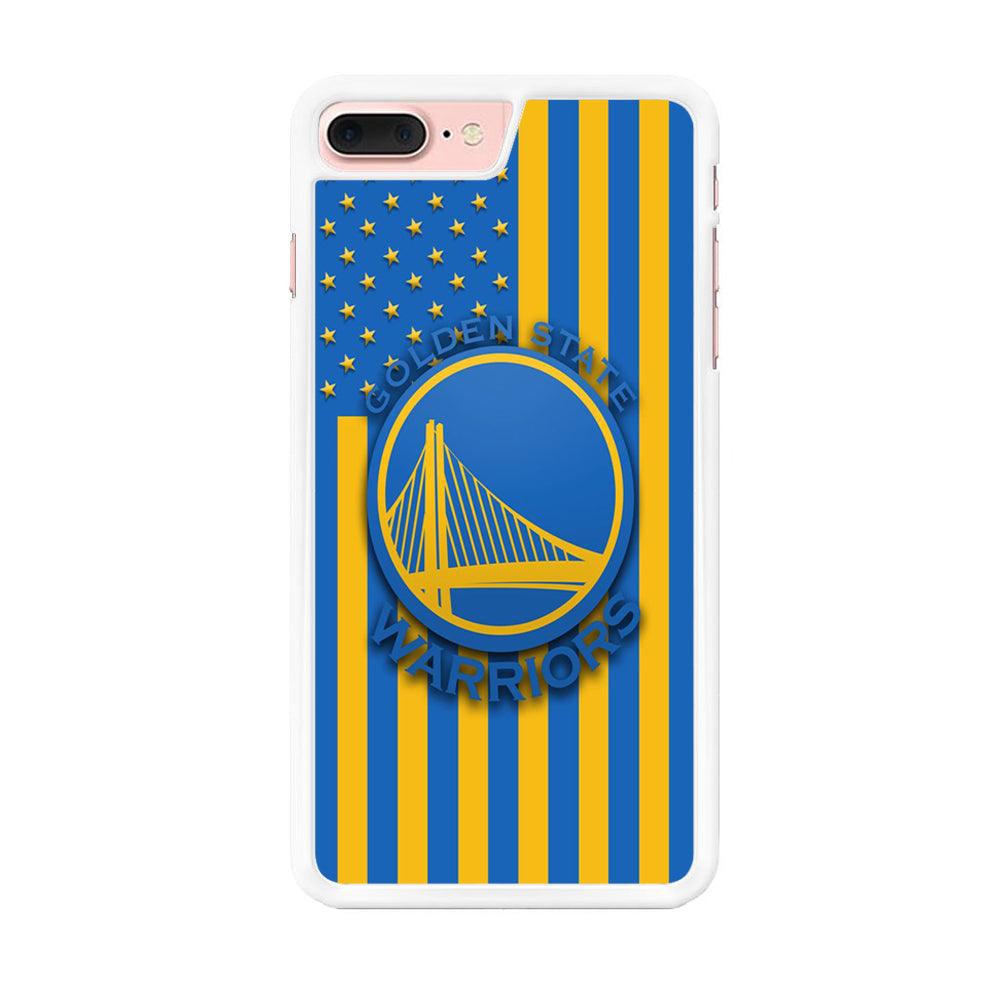 NBA Golden State Warriors Basketball 001 iPhone 7 Plus Case-Rubber / White (2D Case)-Xtracase