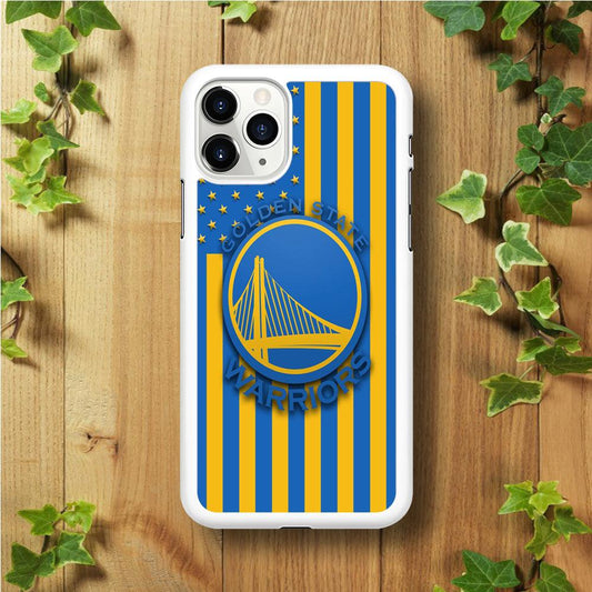 NBA Golden State Warriors Basketball 001 iPhone 11 Pro Case-Rubber / White (2D Case)-Xtracase