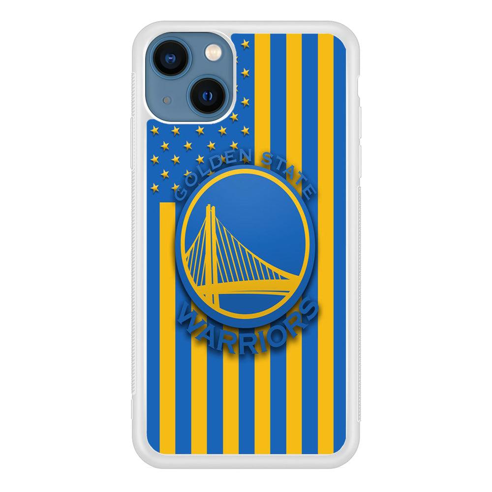 NBA Golden State Warriors Basketball 001 iPhone 13 Mini Case-Rubber / White (2D Case)-Xtracase