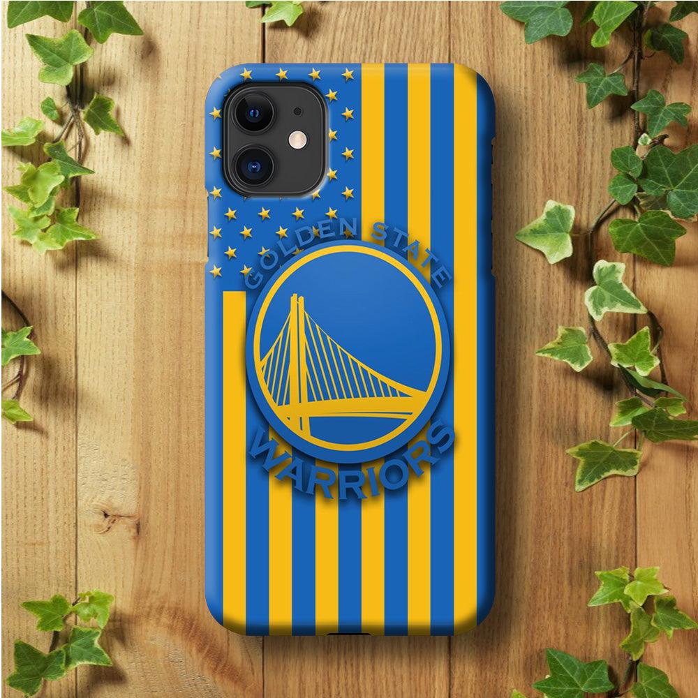 NBA Golden State Warriors Basketball 001 iPhone 11 Case-Plastic / Full Wrap (3D Case)-Xtracase