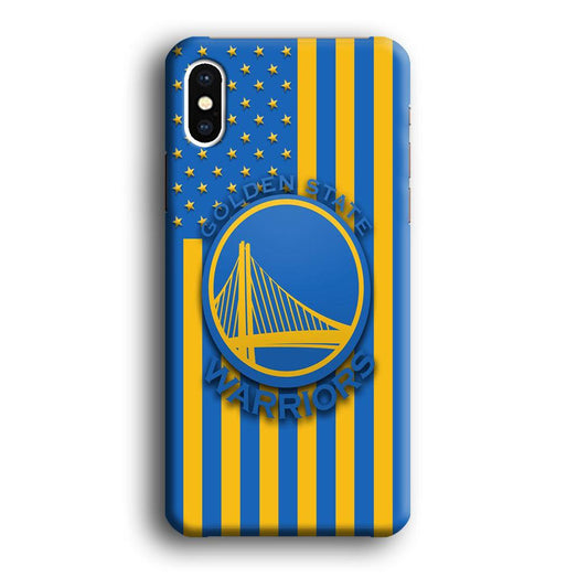 NBA Golden State Warriors Basketball 001 iPhone Xs Case-Plastic / Full Wrap (3D Case)-Xtracase
