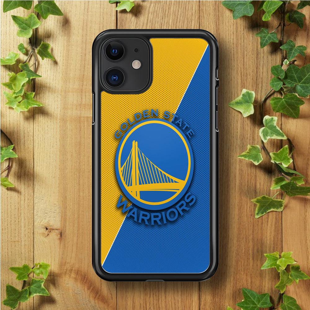 NBA Golden State Warriors Basketball 002 iPhone 11 Case-Rubber / Black (2D Case)-Xtracase