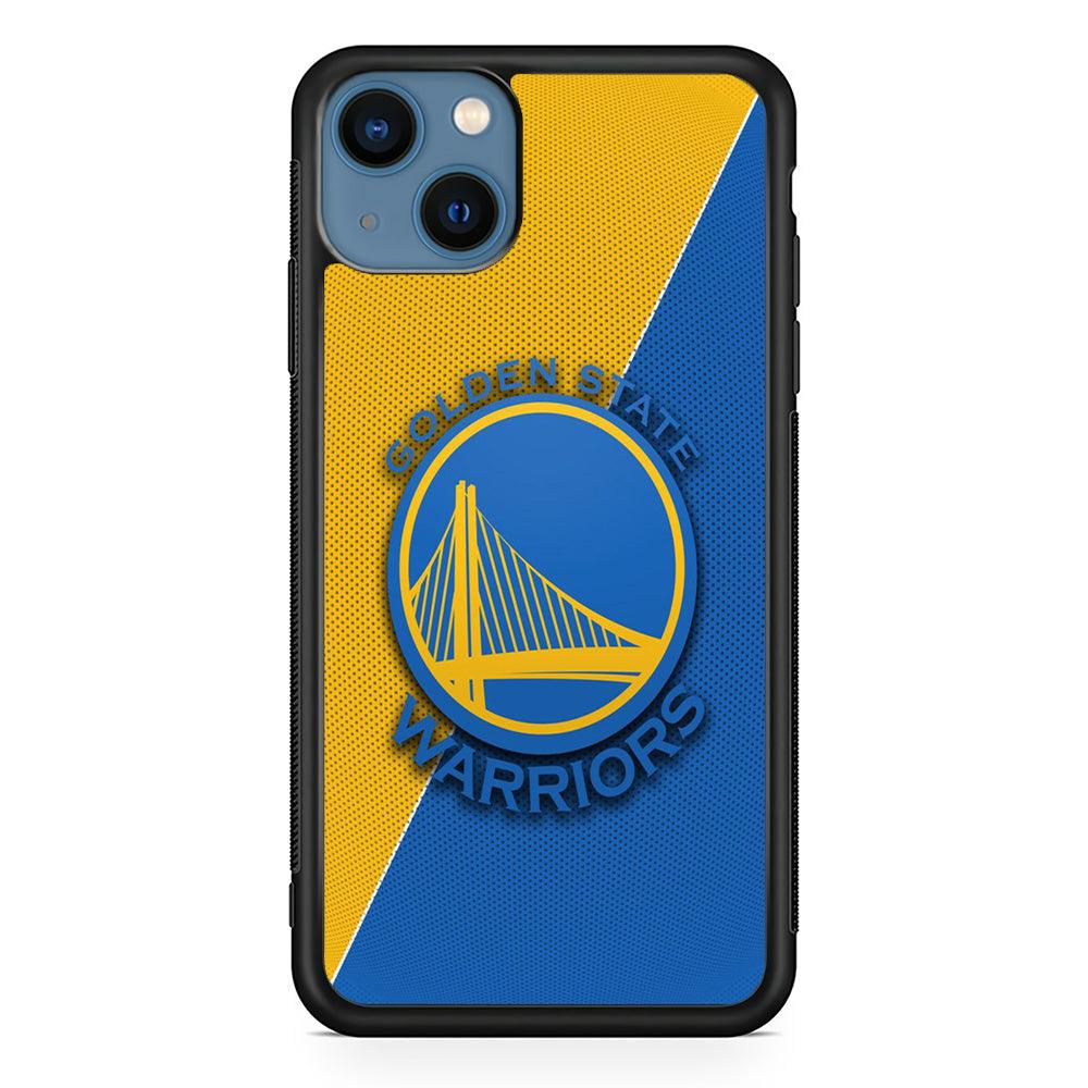 NBA Golden State Warriors Basketball 002 iPhone 13 Case-Rubber / Black (2D Case)-Xtracase