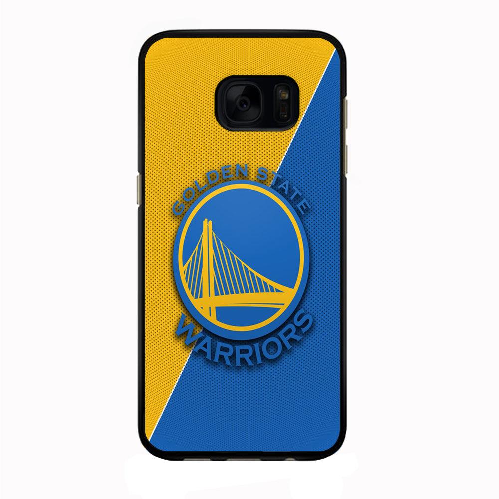 NBA Golden State Warriors Basketball 002 Samsung Galaxy S7 Edge Case-Rubber / Black (2D Case)-Xtracase