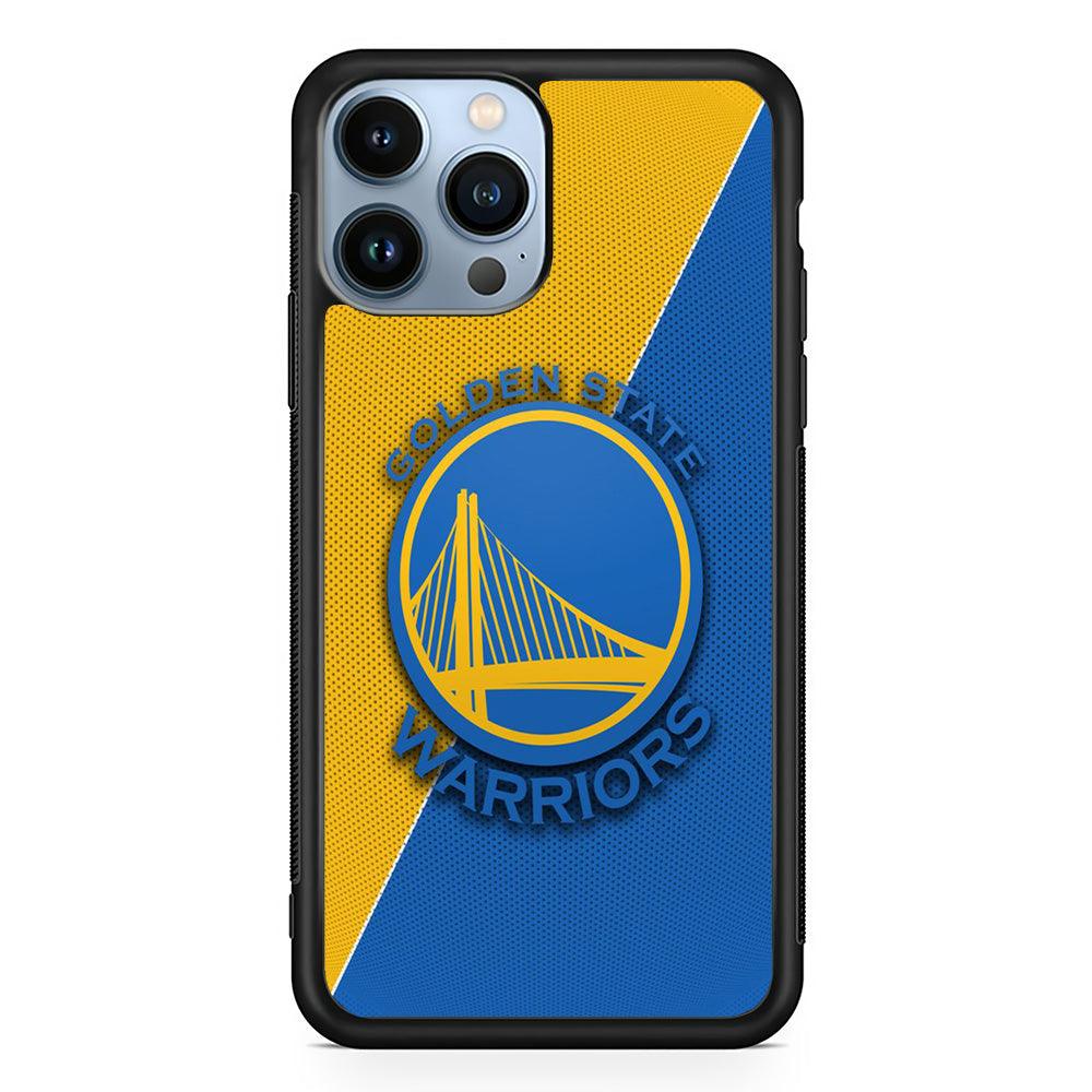 NBA Golden State Warriors Basketball 002 iPhone 13 Pro Max Case-Rubber / Black (2D Case)-Xtracase