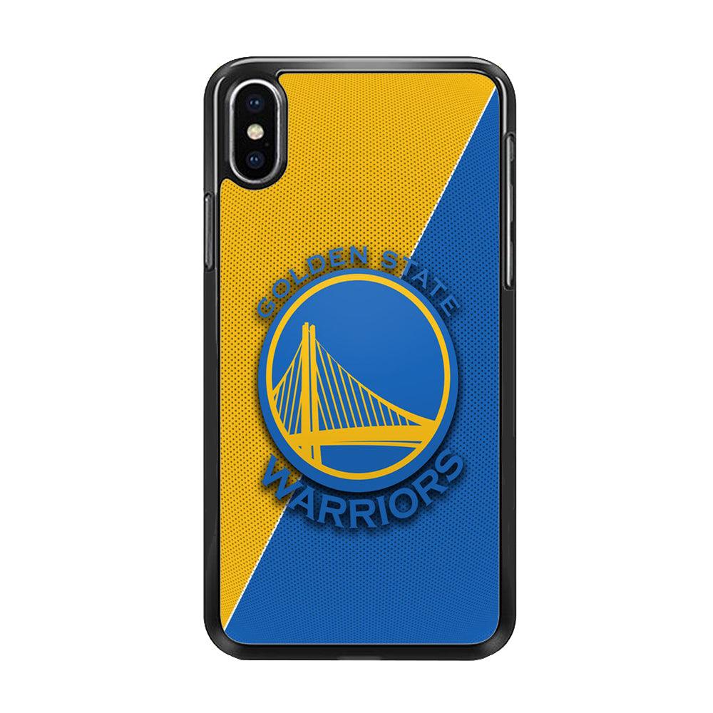 NBA Golden State Warriors Basketball 002 iPhone Xs Case-Rubber / Black (2D Case)-Xtracase