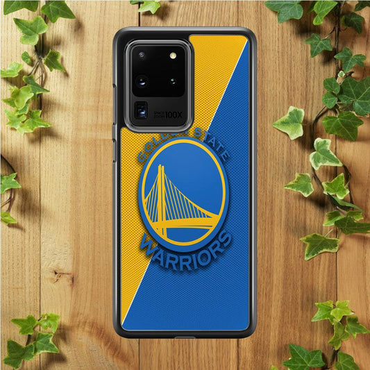 NBA Golden State Warriors Basketball 002 Samsung Galaxy S20 Ultra Case-Rubber / Black (2D Case)-Xtracase