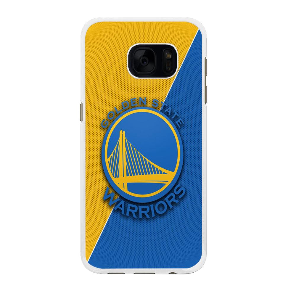 NBA Golden State Warriors Basketball 002 Samsung Galaxy S7 Edge Case-Rubber / White (2D Case)-Xtracase