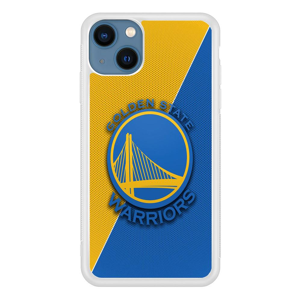 NBA Golden State Warriors Basketball 002 iPhone 13 Case-Rubber / White (2D Case)-Xtracase