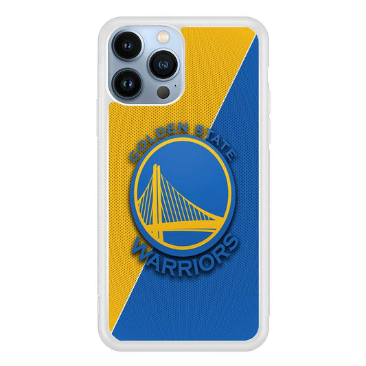 NBA Golden State Warriors Basketball 002 iPhone 13 Pro Case-Rubber / White (2D Case)-Xtracase