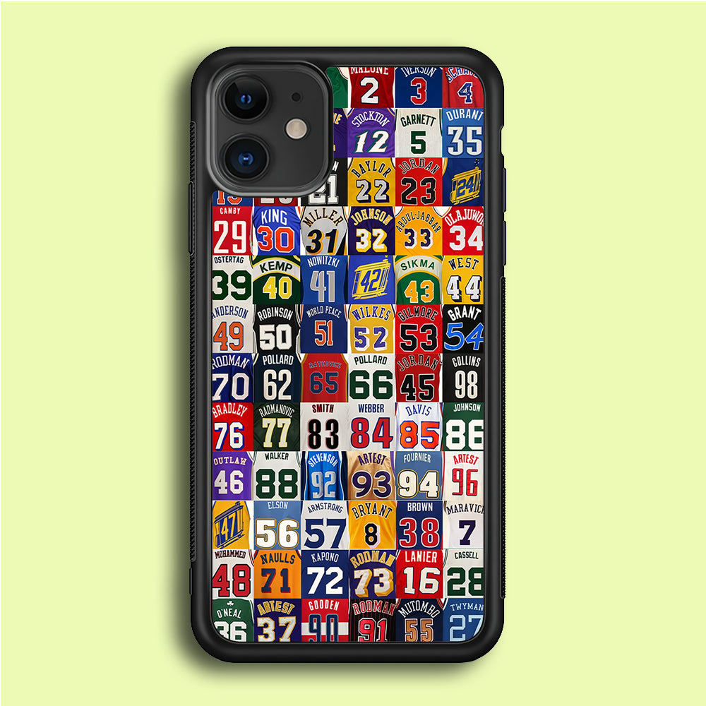 NBA Jersey Number Legends iPhone 12 Case
