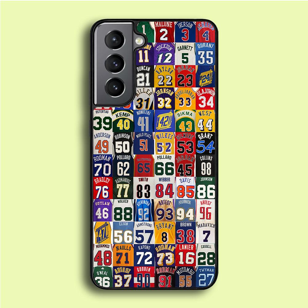 NBA Jersey Number Legends Samsung Galaxy A16 Case-Rubber / Black (2D Case)-Xtracase