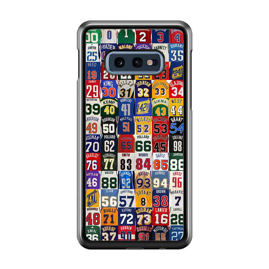 NBA Jersey Number Legends Samsung Galaxy S10E Case-Rubber / Black (2D Case)-Xtracase