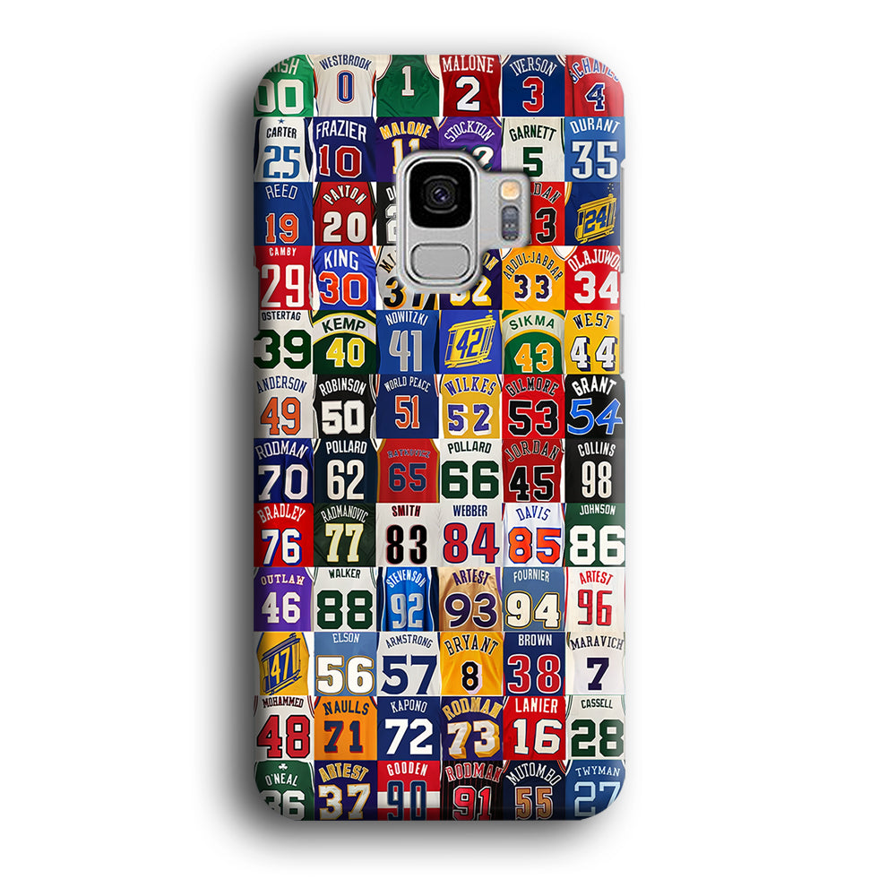 NBA Jersey Number Legends Samsung Galaxy S9 Case