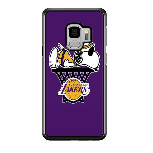 NBA Lakers Snoopy Basketball Samsung Galaxy S9 Case-Plastic / Full Wrap (3D Case)-Xtracase