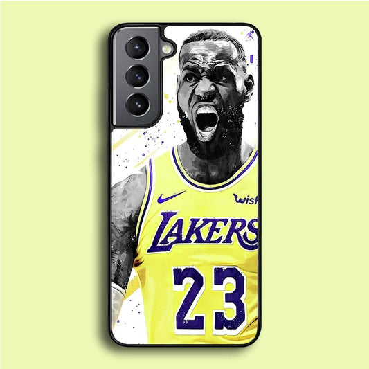 NBA Lebron James Los Angeles Samsung Galaxy A16 Case-Rubber / White (2D Case)-Xtracase