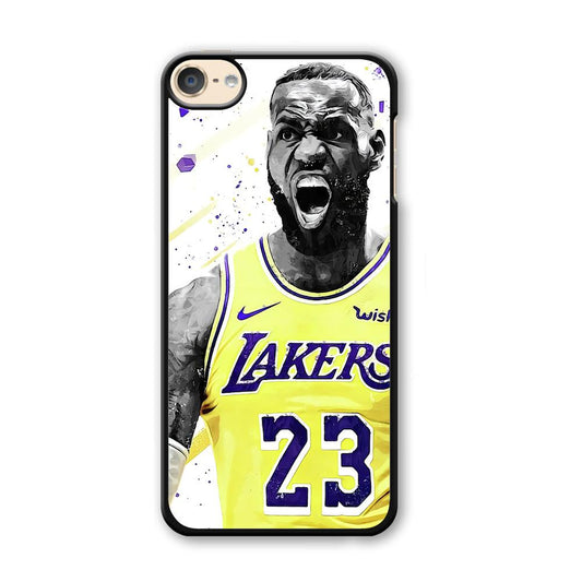 NBA Lebron James Los Angeles iPod Touch 6 Case-Plastic / White (2D Case)-Xtracase