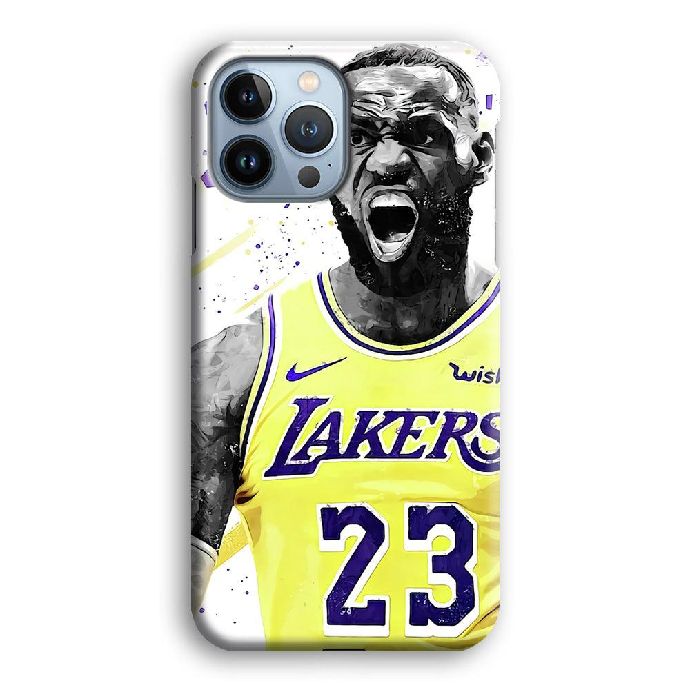 NBA Lebron James Los Angeles iPhone 13 Pro Case-Plastic / Full Wrap (3D Case)-Xtracase