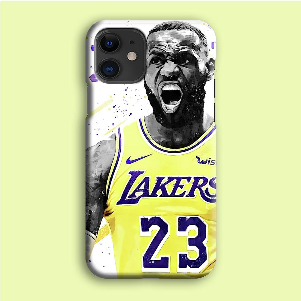 NBA Lebron James Los Angeles iPhone 12 Mini Case-Plastic / Full Wrap (3D Case)-Xtracase