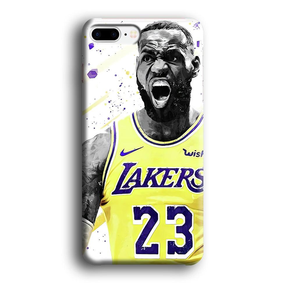 NBA Lebron James Los Angeles iPhone 7 Plus Case-Plastic / Full Wrap (3D Case)-Xtracase